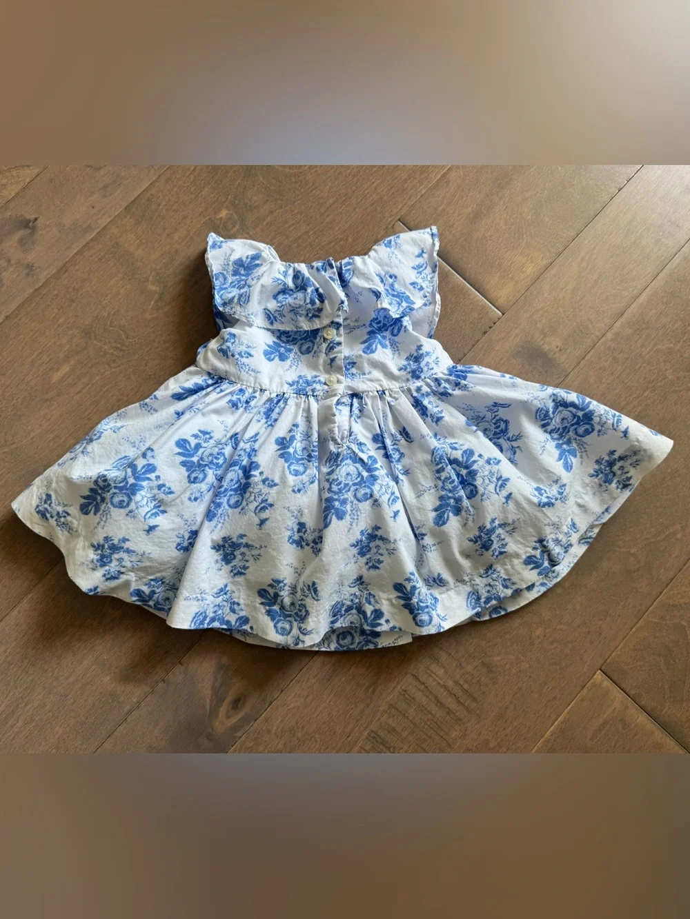 Janie and Jack Blue & White Floral Dress